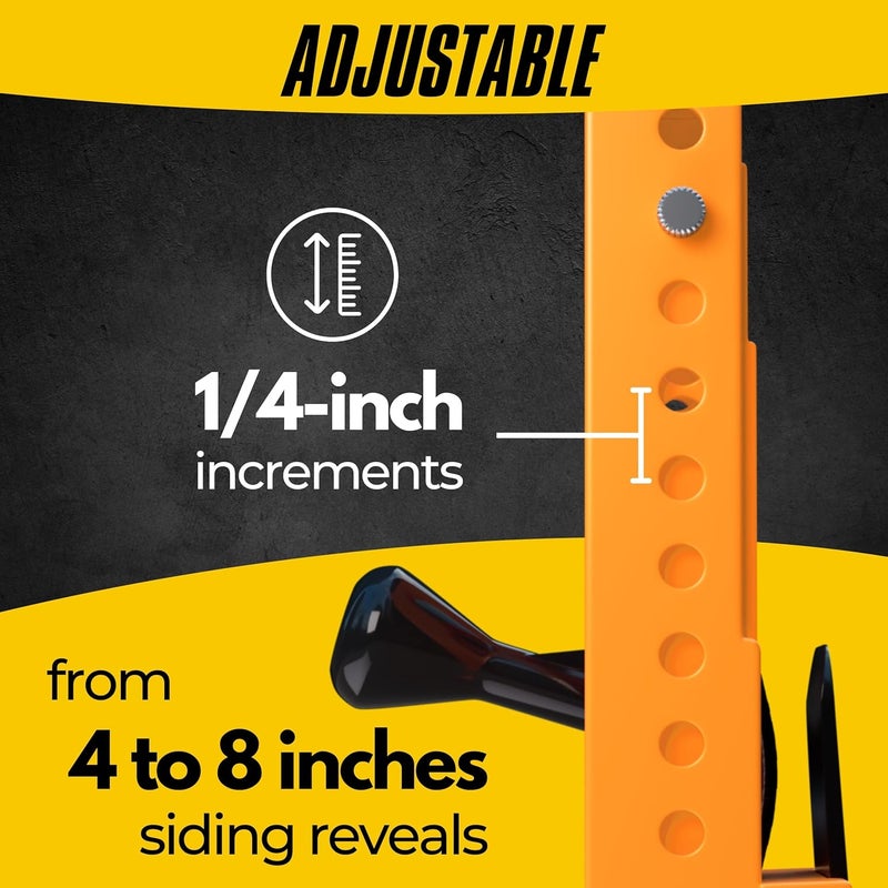 manram Siding Installation Tools with Storage Pouch, Mounting Kit for 3/8-Inch Fiber Cement Sidings, Lap Siding Gauge with Adjustable Reveals, Durable Polycarbonate Body, 2 Pack - Image 4